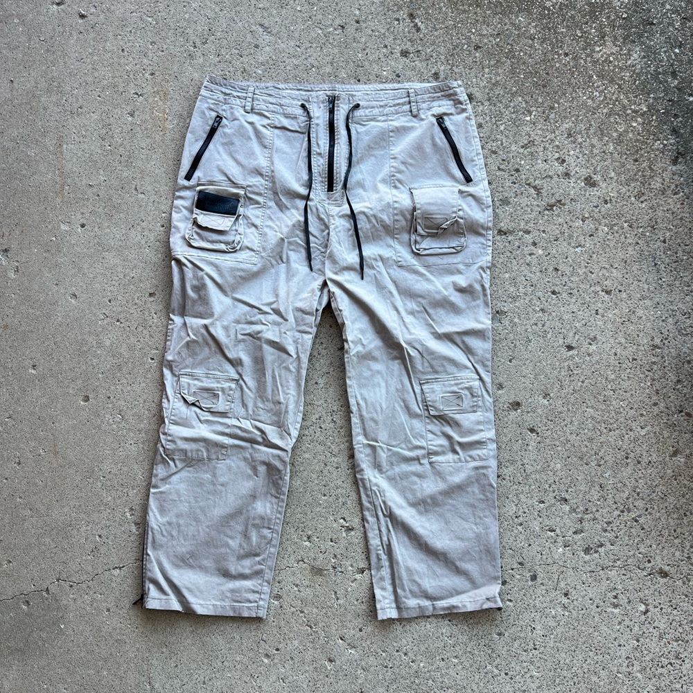 DARKER WAVS grey cargo techwear pants
